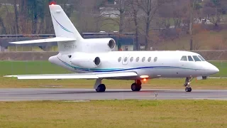 Dassault Falcon 50 F-HADH Take-Off at Bern