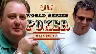 World Series of Poker Main Event 2005 Day 5 with Greg Raymer & Joe Hachem #WSOP