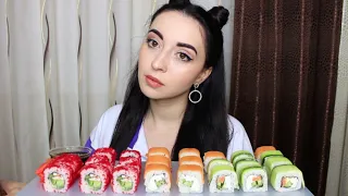 ШКОЛА МОЕЙ БАБУШКИ/ СУШИ РОЛЛЫ/ MUKBANG Ayka Emilly