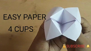 HOW TO MAKE PAPER 4 CUPS | EASY |PAPER CRAFT|ORIGAMI |AARTHI |