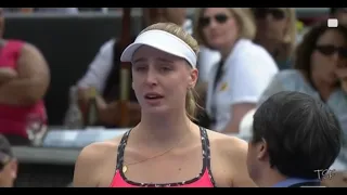 Ostapenko throws her racket at a ballboy | Intense Drama