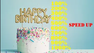Happy Birthday Song speed up 100% to 1000%
