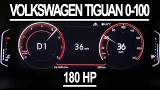 Volkswagen Tiguan 2.0 tsi 2020 acceleration 0-100 Night 180 HP