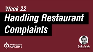 Handle Customer Complaints in a Restaurant