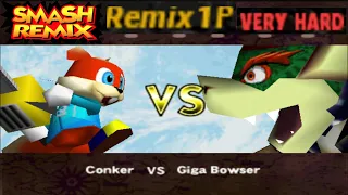 Smash Remix - Classic Mode Remix 1P Gameplay with Conker (VERY HARD)