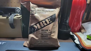 U.S MRE: PORK SAUSAGE IN CREAM GRAVY REVIEW!!