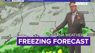 A cold rain for most, some patchy ice possible in Louisiana