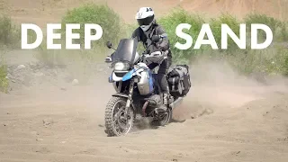 How to Ride in Deep Sand on Heavy Adventure Bikes - Let the Bike Steer Itself