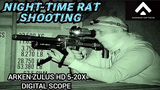 FARMYARD RAT SHOOTING with the ARKEN ZULUS HD 5-20X LRF DIGITAL DAY/NIGHT SCOPE