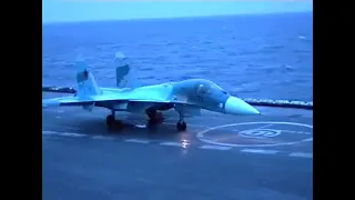 Су-33УБ.Полёты с палубы авианесущего крейсера.