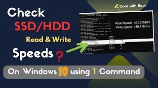 How to Check SSD Read and Write Speeds on Windows 10| How to Speed Test SSD/HDD with only 1 command.