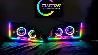 ford focus mk2 rgb drl custom headlights