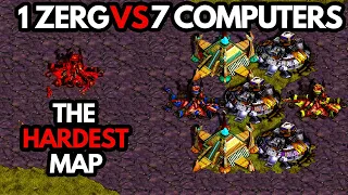 1 Zerg vs 7 Computers (Starcraft Remastered) [4K]