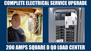 200 amp Electric Service Upgrade | Square D QO Load Center w/ surge protection