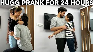 Hugg Prank For 24 Hours | Epic Reactions | Hugg Prank On Girlfriend | Hugging Prank On Girlfriend