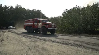 Борьба с пожаром в Усть Донецком районе