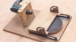 Practical inventions and Crafts from High Level Handyman | Bench Sander Made from Drillmachine