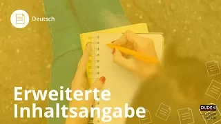 Erweiterte Inhaltsangabe: Das musst du beachten! – Deutsch | Duden Learnattack