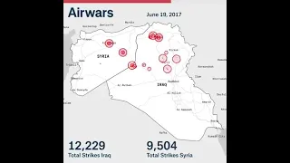 Every coalition air & artillery strike in Iraq & Syria from 2014 to 2018