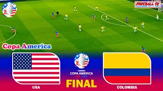 USA vs COLOMBIA - FINAL COPA AMERICA | Full Match All Goals 2024 | PES Gameplay PC
