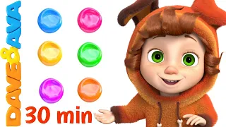 🎨 Colors Song and More Nursery Rhymes and Kids Songs | Learn Colors with Dave and Ava 🎨