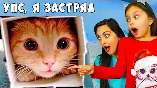 НЕ ЗАСМЕЙСЯ ЧЕЛЛЕНДЖ с КОТАМИ! и Мамой Попробуй не засмеяться Funny Cat реакции Валеришка