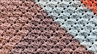 Brush Stitch Crochet Corner to Corner C2C Square & Rectangle