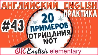 20 примеров # 43 Отрицательные предложения в английском: NOT и отрицательные слова