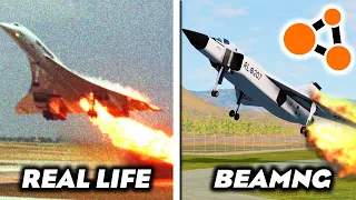 Real Airplane Crashes Recreation in BeamNG Drive #2