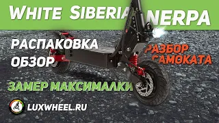 Электросамокат White Siberia NERPA - распаковка, обзор, замер максималки, разбор