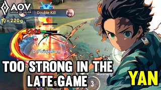 AOV : YAN/TANJIRO GAMEPLAY | LATE GAME IS TOO STRONG - ARENA OF VALOR | LIÊNQUÂNMOBILE | ROV | COT