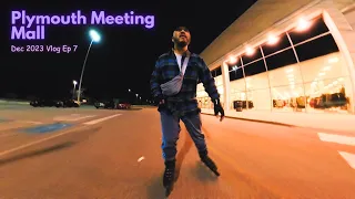 Beginner Rollerblader Skating Outside Plymouth Meeting Mall on K2 VO2 S 90. Last Saturday of 2023.