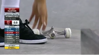 STREET LEAGUE - LOS ANGELES 2014 -NYJAH HUSTON BROKE HIS TRUCKS