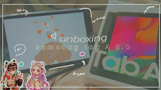 [unboxing] samsung tab A 8.0 🌱/ accessories 🍒