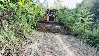 CAT D6R XL Bulldozer Operator Cleans Up Abandoned Plantation Road