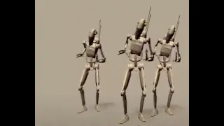 battle droids dancing to regular show intro