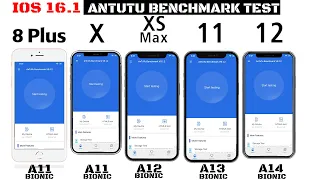 iOS 16.1 Antutu Benchmark Test ⚡️| iPhone 8 Plus vs X vs XS Max vs 11 vs 12 Benchmark Test in 2022