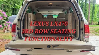 How To Operate 3rd Row Seats 2006 Lexus LX470 SUV