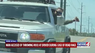 Oklahoma police search for road rage suspect who threw rock at other driver