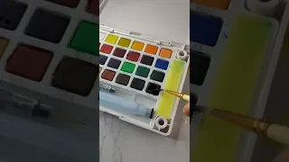 Easy watercolor painting. #shorts #youtubeshorts.