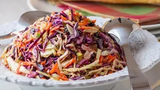 How to Make  the Best Cabbage Salad - Red Cabbage Salad with Apple