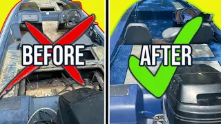 The INSANE journey of FULLY RESTORING A 30 YEAR OLD BOAT AND MOTOR over the past YEAR!