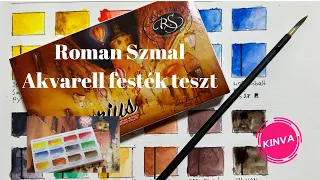 Roman Szmal Aquarius akvarell festék - Artur PRZYBYSZ paletta teszt - KINVA Art - Watercolor Review