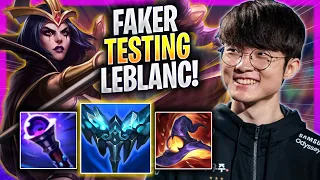 FAKER TESTING LEBLANC IN KR SOLOQ! - T1 Faker Plays Leblanc MID vs Ahri! | Season 2023