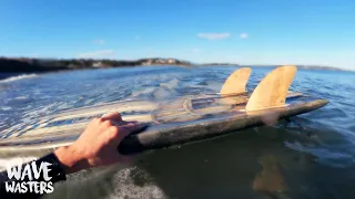 Surfing Maple Twin Fins In My R2D2 Mini Simmons - POV Surfing