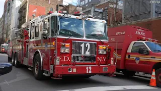 FDNY **URGENT RESPONSE** Ladder 12 & Engine 3 Respond To Reported Structural Fire! *Heavy Airhorn*