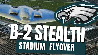 Wow! B-2 Stealth Bomber Flyover at Eagles Game - Lincoln Financial Field