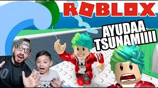 Sobrevive al Tsunami de Roblox | Roblox Natural Disaster | Juegos Karim Juega