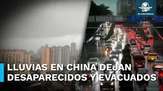 Lluvias azotan China: dejan 4 muertos, desaparecidos y miles de evacuados