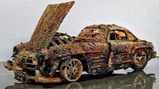 Restoration Damaged MERCEDES 300-SL Rescue old Abandoned Model Car By Small Restore